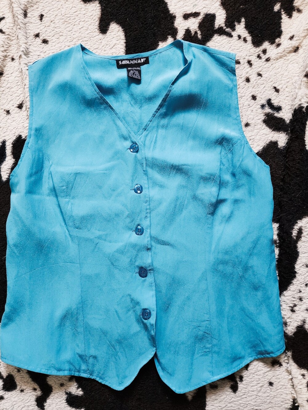 WOMEN'S SILK VEST - BABY BLUE